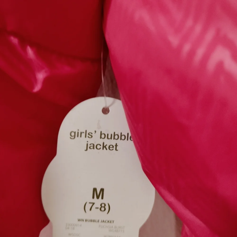 Wonder Nation Fuchsia Kids Puffer Jacket